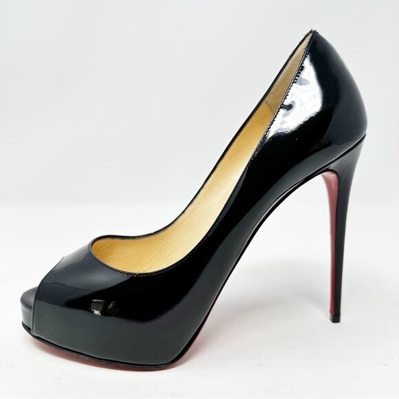 Christian Louboutin New Very Prive Patent Leather Heels Pumps Size 37.5 - Picture 12 of 13